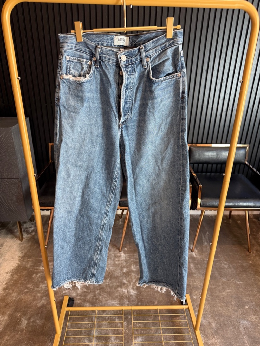 AGOLDE REN High waisted jeans size 27 | distressed cropped